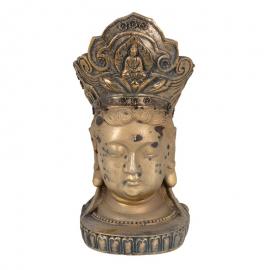1 Clayre Eef Dekoration Buddha 11x9x22 Cm Guldfärgad Polyresin