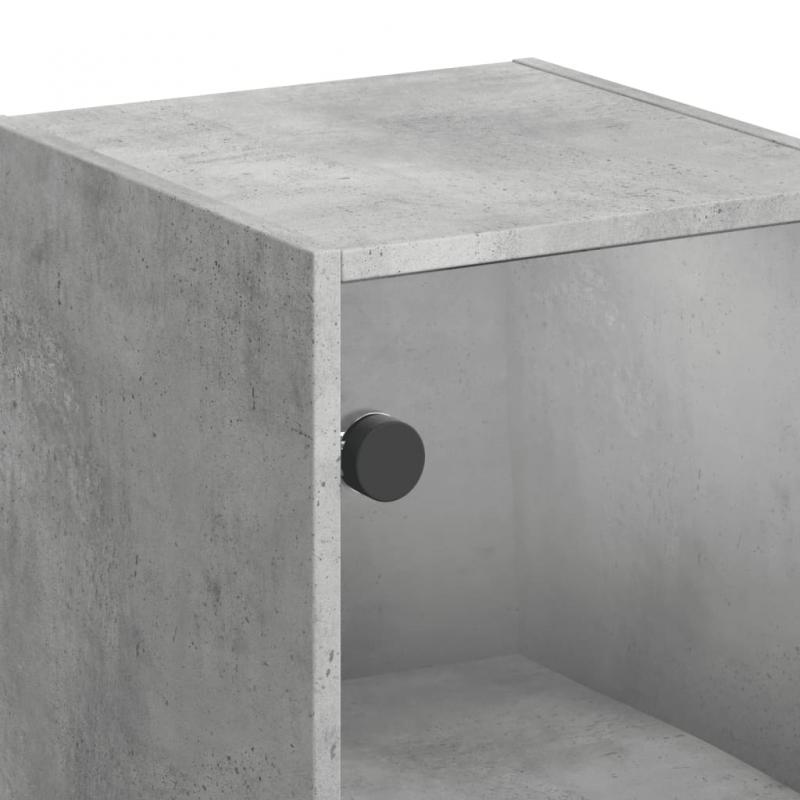 1 VidaXL Vggskp betonggr 35x37x68,5 cm med glasdrrar