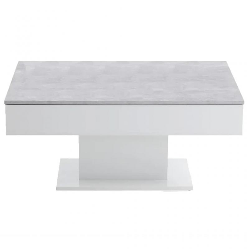 1 VidaXL Soffbord 100x65x46 cm betonggr och vit