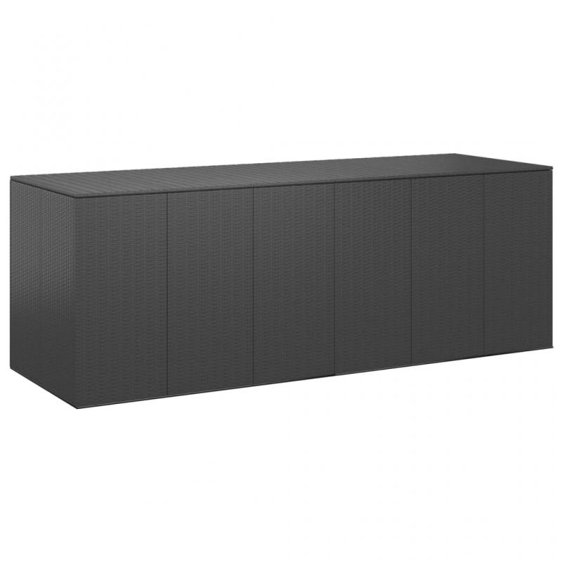 1 VidaXL Dynbox PE-rotting 291x100,5x104 cm svart