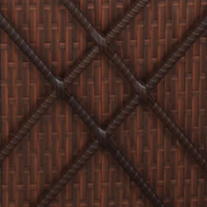 1 VidaXL Solsng med dyna & bord konstrotting Hjd: 31 cm brun