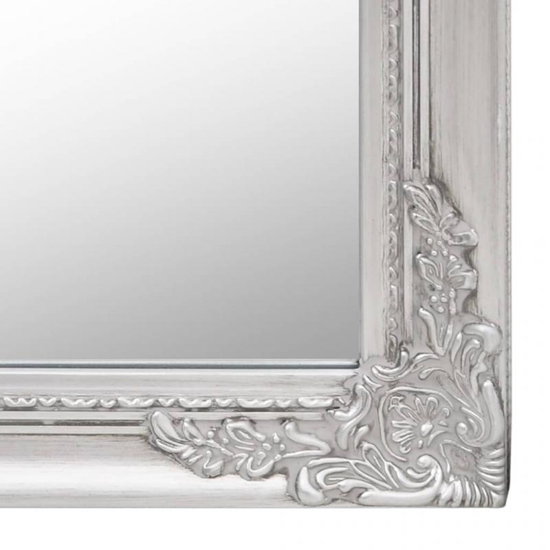 1 VidaXL Golvspegel barockstil silver 45x180 cm