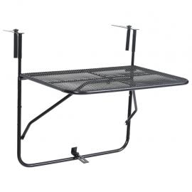 1 VidaXL Balkongbord svart 60x40 cm stål