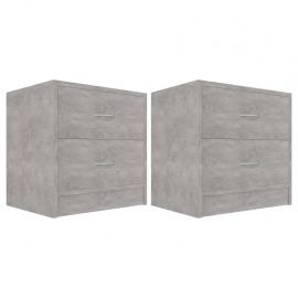 1 VidaXL Sängbord 40x30x40 cm betonggrå 2 st