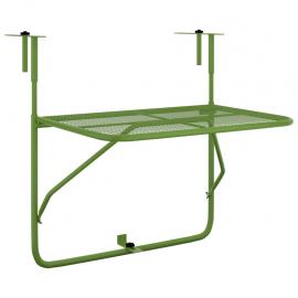 1 VidaXL Balkongbord grön 60x40 cm stål
