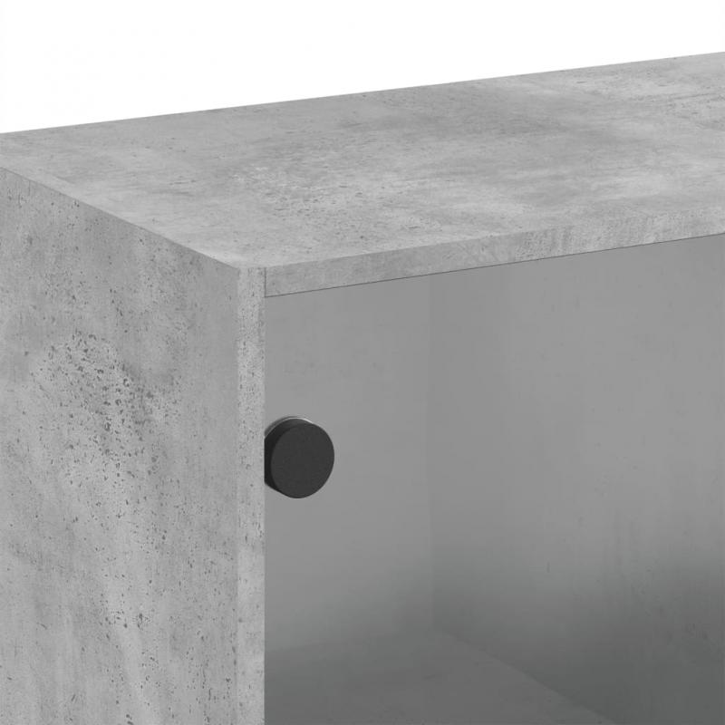 1 VidaXL Vggskp betonggr 68x37x68,5 cm med glasdrrar