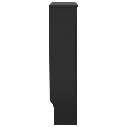 1 VidaXL Elementskydd MDF horisontala ribbor svart 78 cm