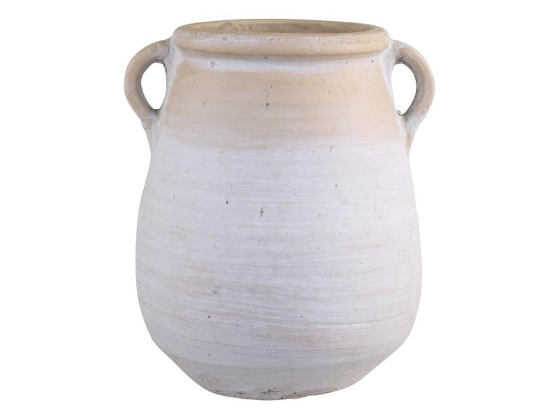 1 Chic Antique Vas till dekoration antik creme medium H31.5/L27.5/B25.5 cm
