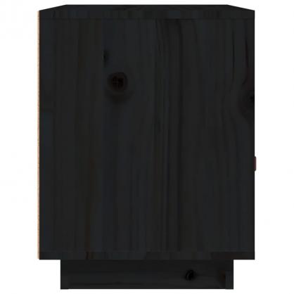 1 VidaXL Sngbord 40x34x45 cm svart massivt furu 2 st