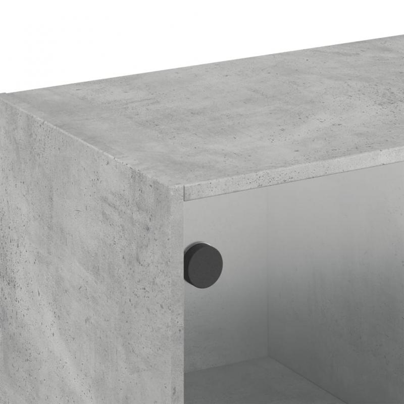1 VidaXL Vggskp betonggr 102x37x35 cm med glasdrrar