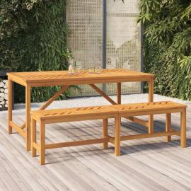 1 VidaXL Matbord för trädgård 150x90x74 cm massivt akaciaträ