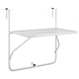 1 VidaXL Balkongbord vit 60x40 cm stål