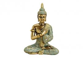 1 G.wurm Dekoration Buddha guld sittande polyresin (B/H/D) 23x33x14cm