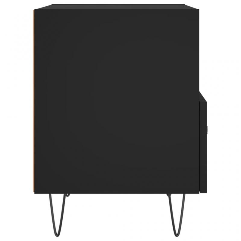 1 VidaXL Sngbord 40x35x47,5 cm svart 2 st