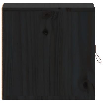 1 VidaXL Vggskp 31,5x30x30 cm svart massiv furu
