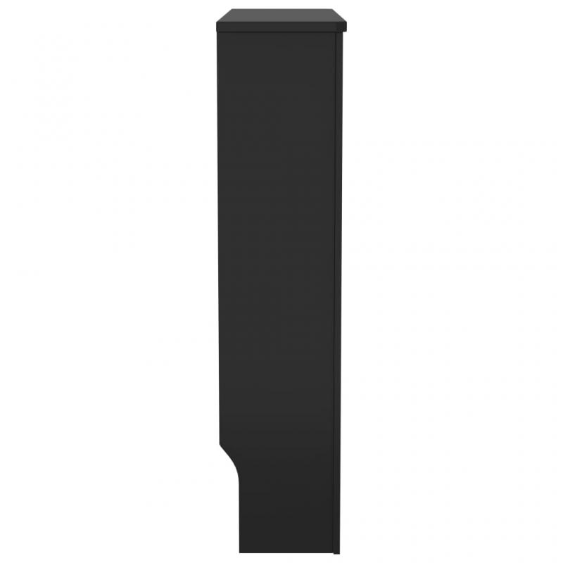 1 VidaXL Elementskydd MDF vertikala ribbor svart 78 cm