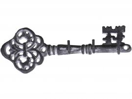 1 Chic Antique Väggkrok med 3 krokar Nyckel H6,5 / L19 / B3,5 cm antikgrå