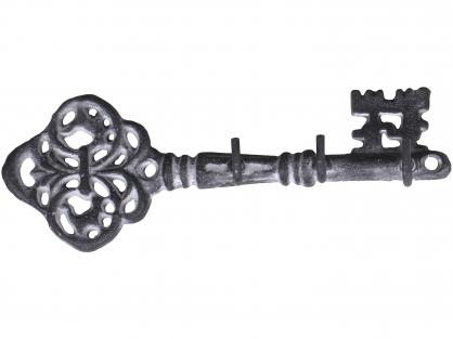 1 Chic Antique Vggkrok med 3 krokar Nyckel H6,5 / L19 / B3,5 cm antikgr