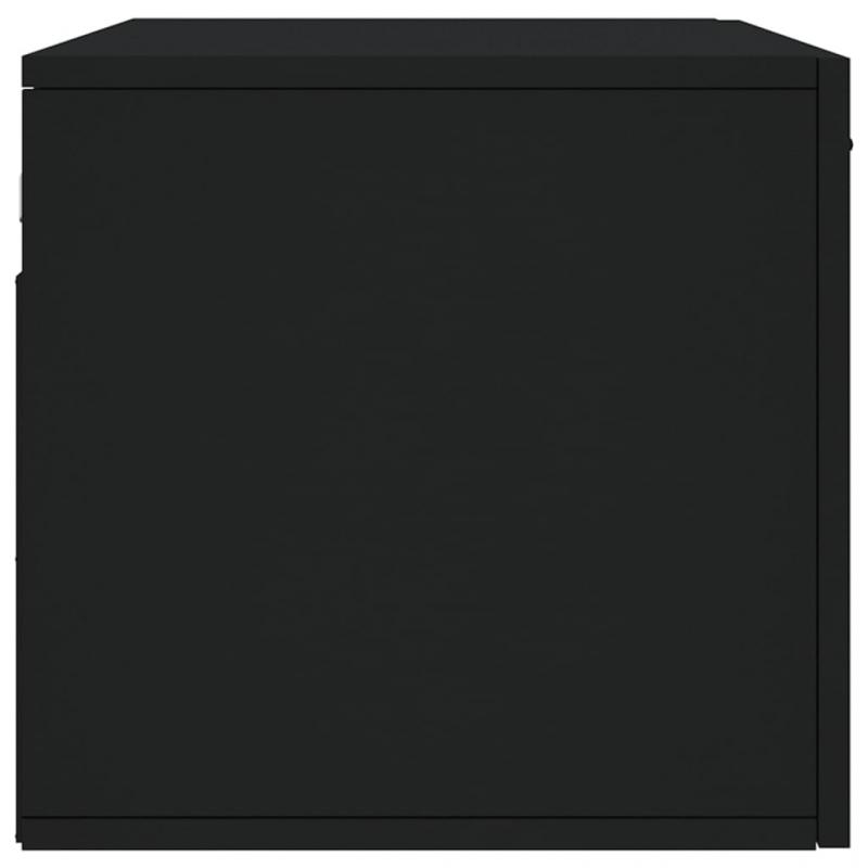 1 VidaXL Vggskp svart 80x36,5x35 cm konstruerat tr