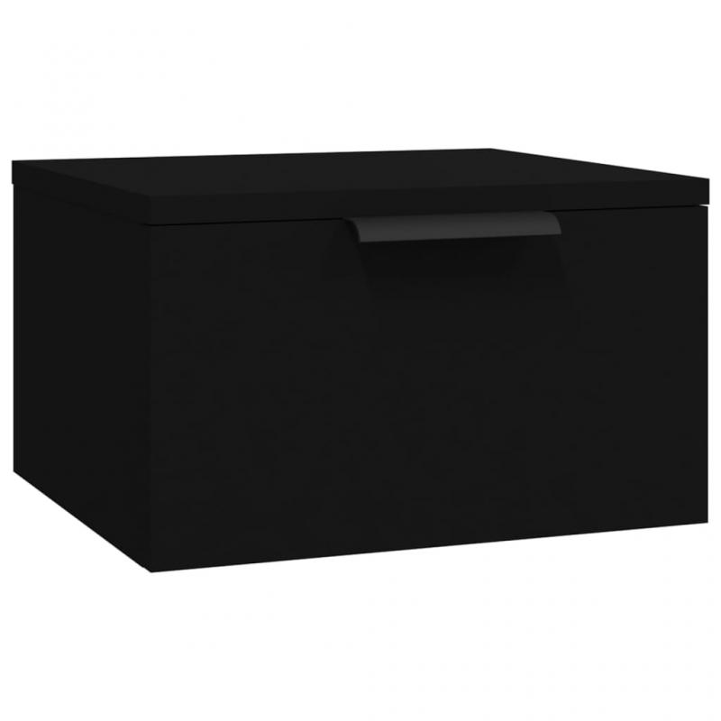1 VidaXL Vggmonterad sngbord svart 34x30x20 cm 2 st