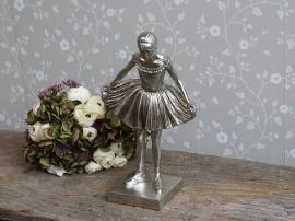 1 Chic Antique Dekoration Ballerina H39 / L23 / B13 cm antik silver