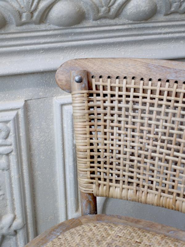 1 Chic Antique Fransk barstol med fltad sits & rygg H103 / L43,5 / B51,5 cm