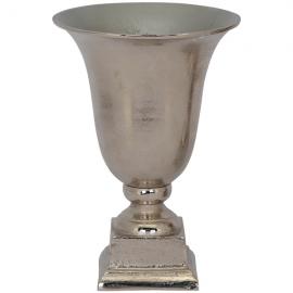 1 Exner Dekorativ Vas Pokal GROS Roma Silver Aluminium (B/D/H) 25x25x37 cm