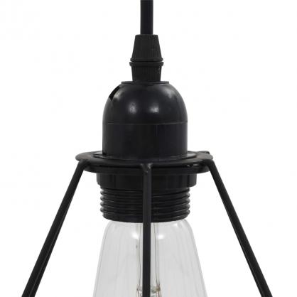 1 VidaXL Taklampa med diamantdesign svart 3 x E27-lampa