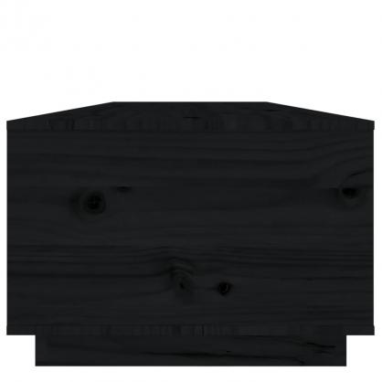 1 VidaXL Soffbord 100x50x35 cm svart massiv furu