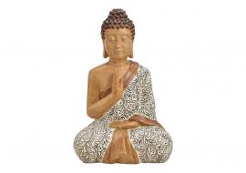 1 G.wurm Dekoration Buddha beige sittande polyresin (B/H/D) 32x48x25 cm