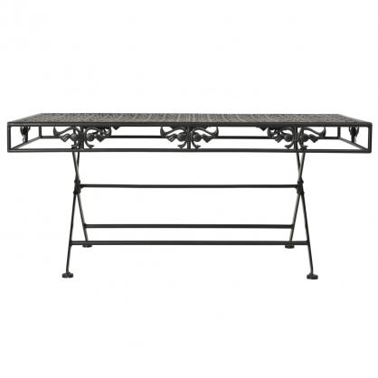 1 VidaXL Hopfllbart soffbord vintage stil metall 100x50x45 cm svart