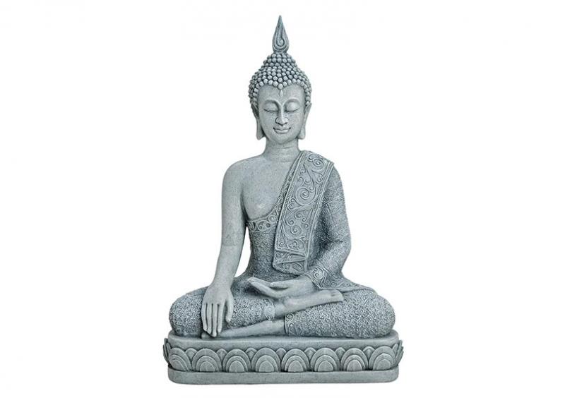 1 G.wurm Dekoration Buddha XL gr sittande polyresin (B/H/D) 26x39x14 cm