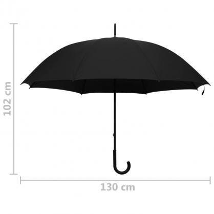 1 VidaXL Paraply svart 130cm