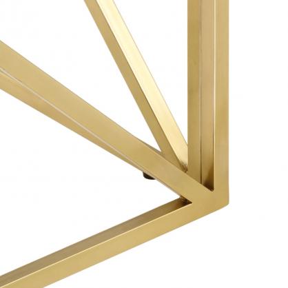 1 VidaXL Soffbord rostfritt stl guld och hrdat glas 100x100x50 cm