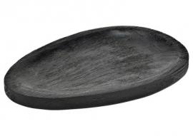 1 G.wurm Dekorativ Skål av svart mangoträ (B/H/D) 30x2x20cm