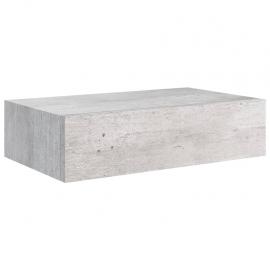 1 VidaXL Svävande  vägghylla med låda betonggrå 40x23,5x10 cm MDF