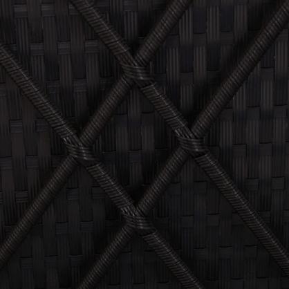 1 VidaXL Solsng med dyna & bord konstrotting Hjd: 31 cm svart