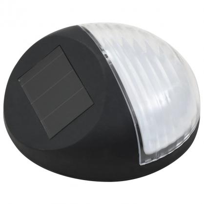 1 VidaXL Solcellslampa vgg LED set 12 st rund svart