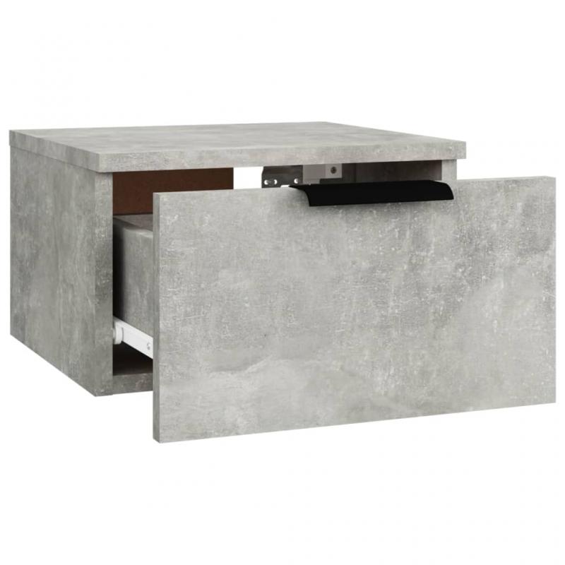 1 VidaXL Vggmonterad sngbord betonggr 34x30x20 cm