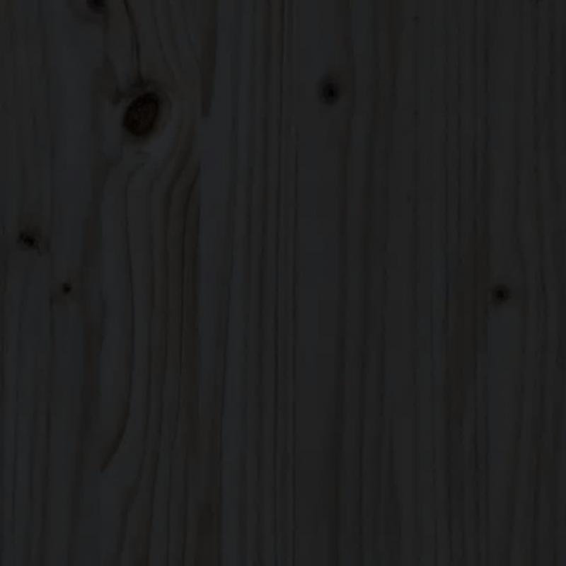 1 VidaXL Trdgrdsbnk med odlingslda massiv furu 184,5x39,5x56,5 cm svart