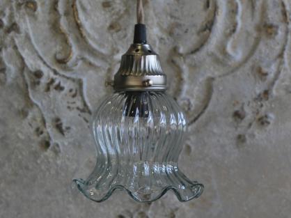 1 Chic Antique Taklampa Fnsterlampa tulpan glas handgjord H20 / 14 cm