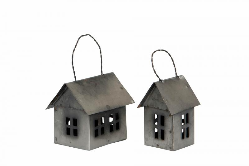 1 A Lot decoration A Lot Decoration - Dekoration Hus Hnge Mix Old Grey 4.5x5.5x8cm 2-pack
