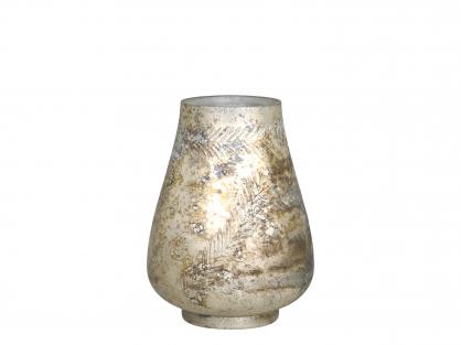 1 Chic Antique Vas med mnster antik mocca H21/D15 cm