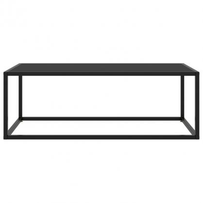 1 VidaXL Soffbord 100x50x35 cm svart med svart glas