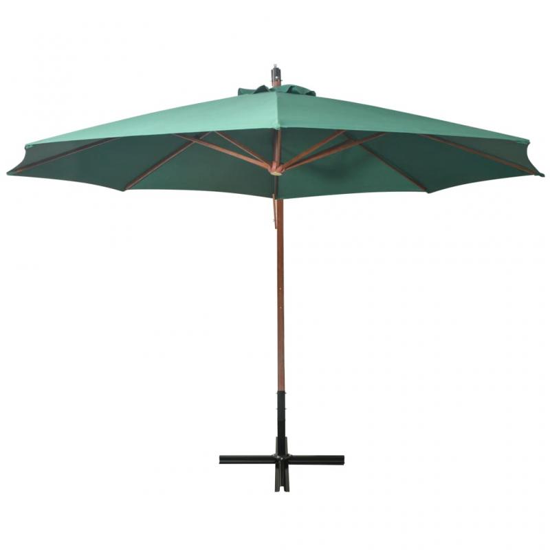 1 VidaXL Frihngande parasoll med trstng 350 cm grn