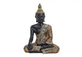 1 G.wurm Dekoration Buddha XL svart guld polyresin (B/H/D) 32x45x20 cm