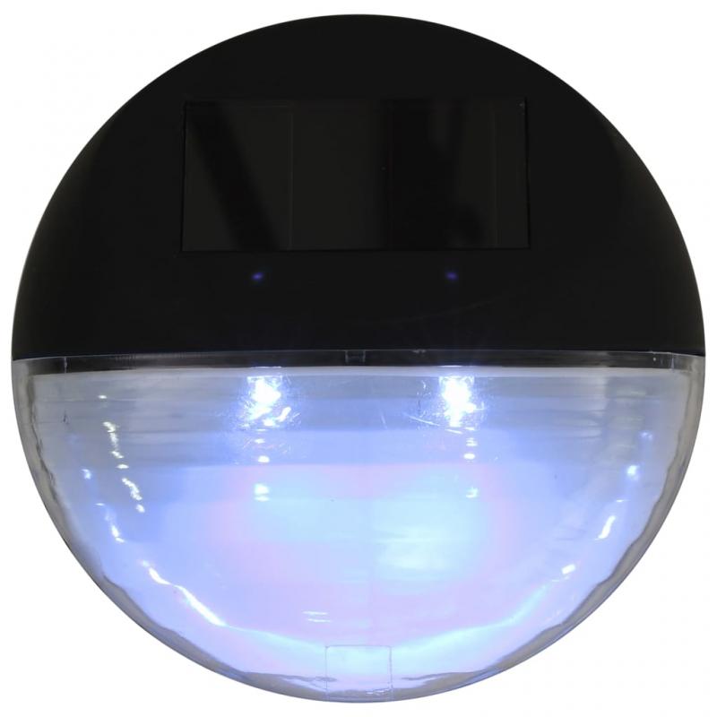 1 VidaXL Solcellslampa vgglampor 24 st LED runda svart