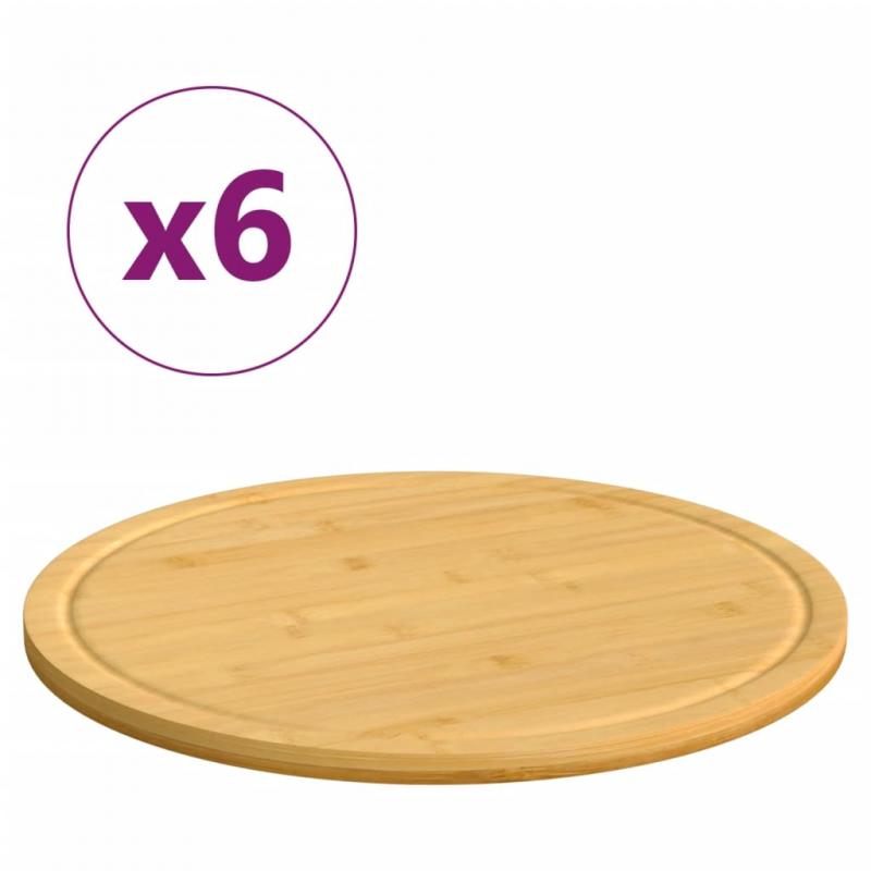 1 VidaXL Fat/Skrbrdor 6 st 30x1,5 cm bambu