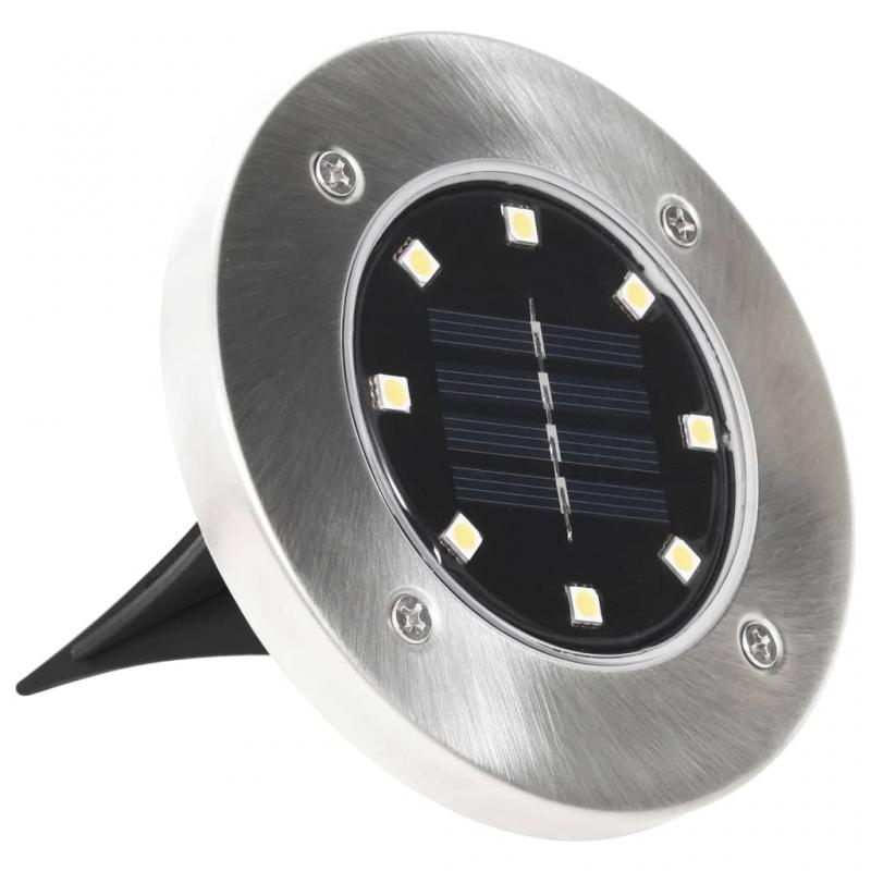 1 VidaXL Marklampor Solcellslampa 8 st LED vit