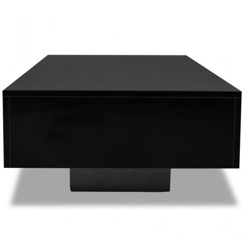 1 VidaXL Soffbord hgglans svart 85x55x31 cm